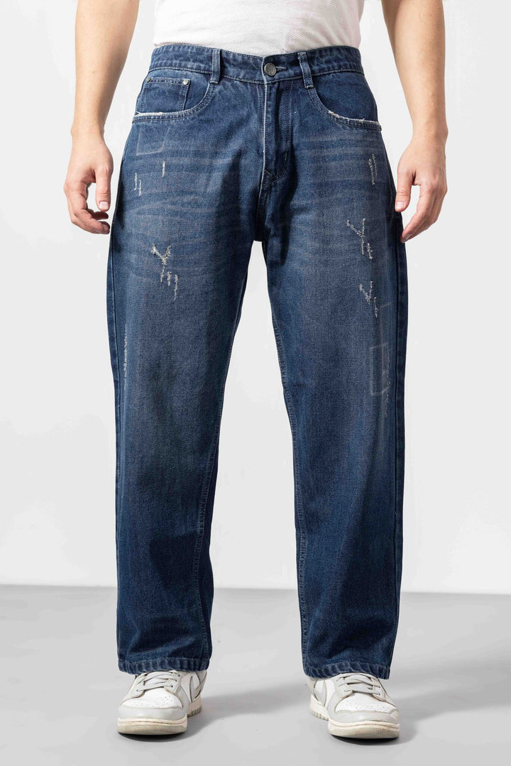 Dark Blue Balloon fit Men Denim Jeans