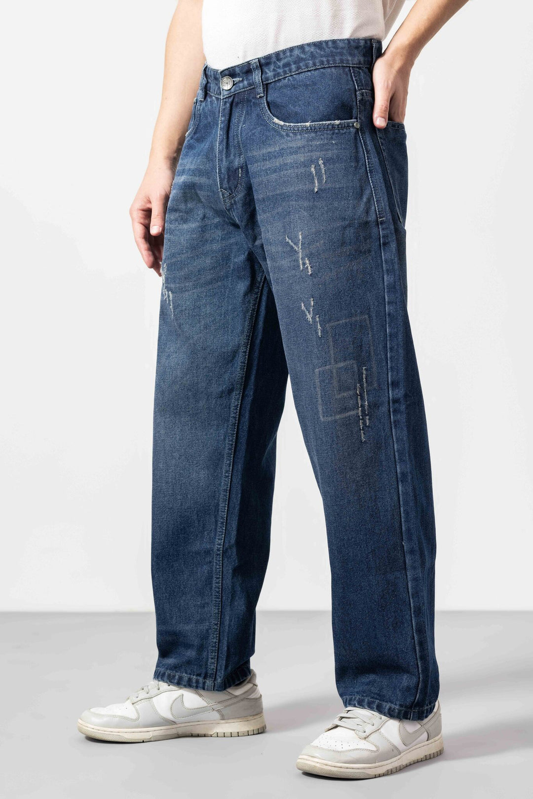 Dark Blue Balloon fit Men Denim Jeans