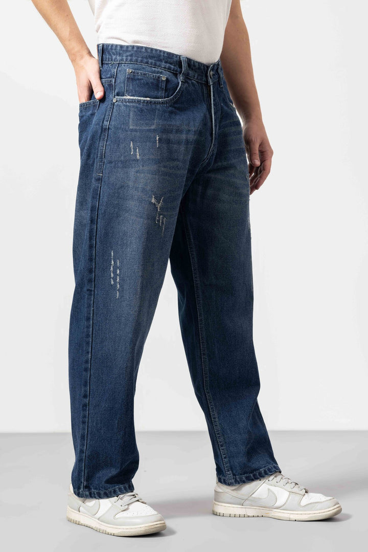 Dark Blue Balloon fit Men Denim Jeans