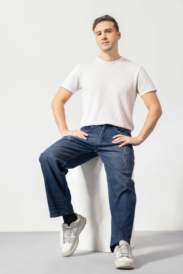 Dark Blue Balloon fit Men Denim Jeans