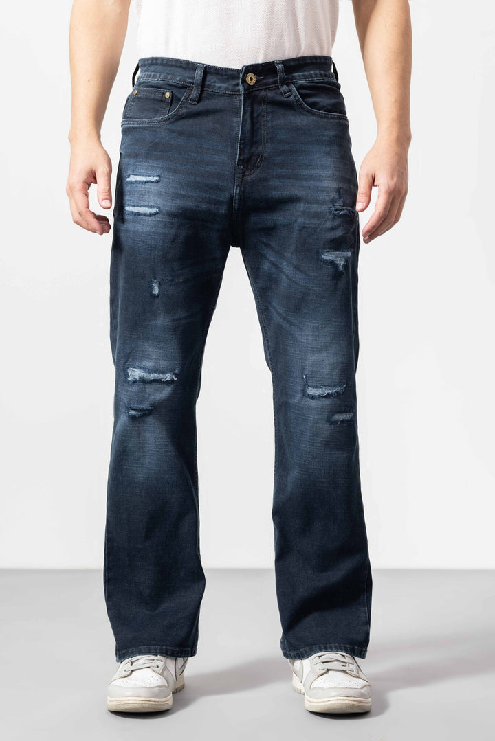 Blue Straight Fit Denim Jeans