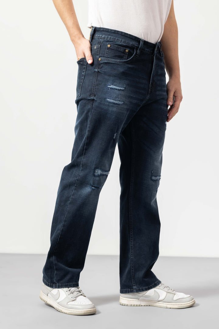 Blue Straight Fit Denim Jeans