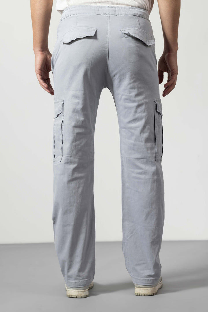 Light Grey Cotton Cargo Pants