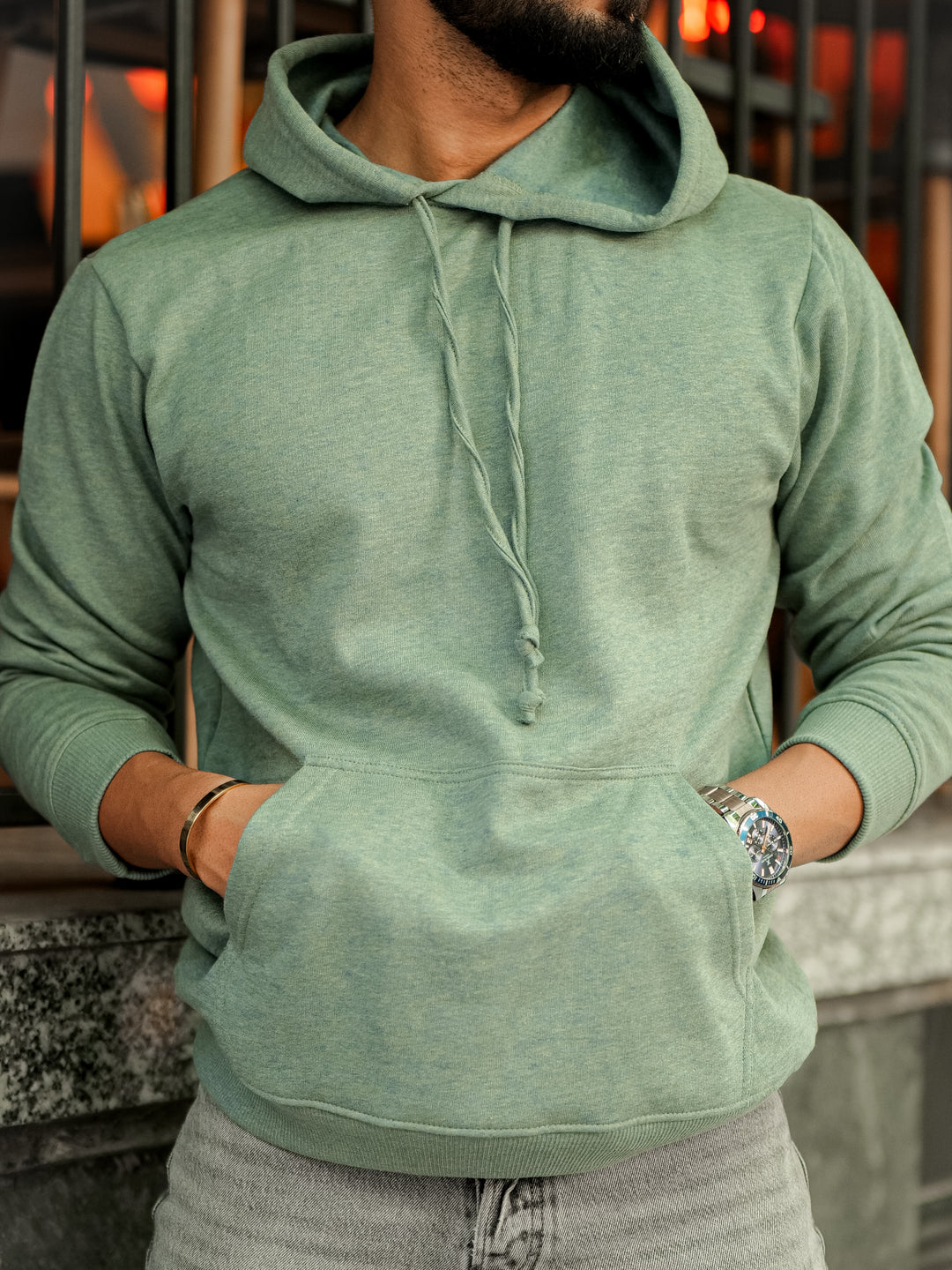 Green Selected Homme Hoodie