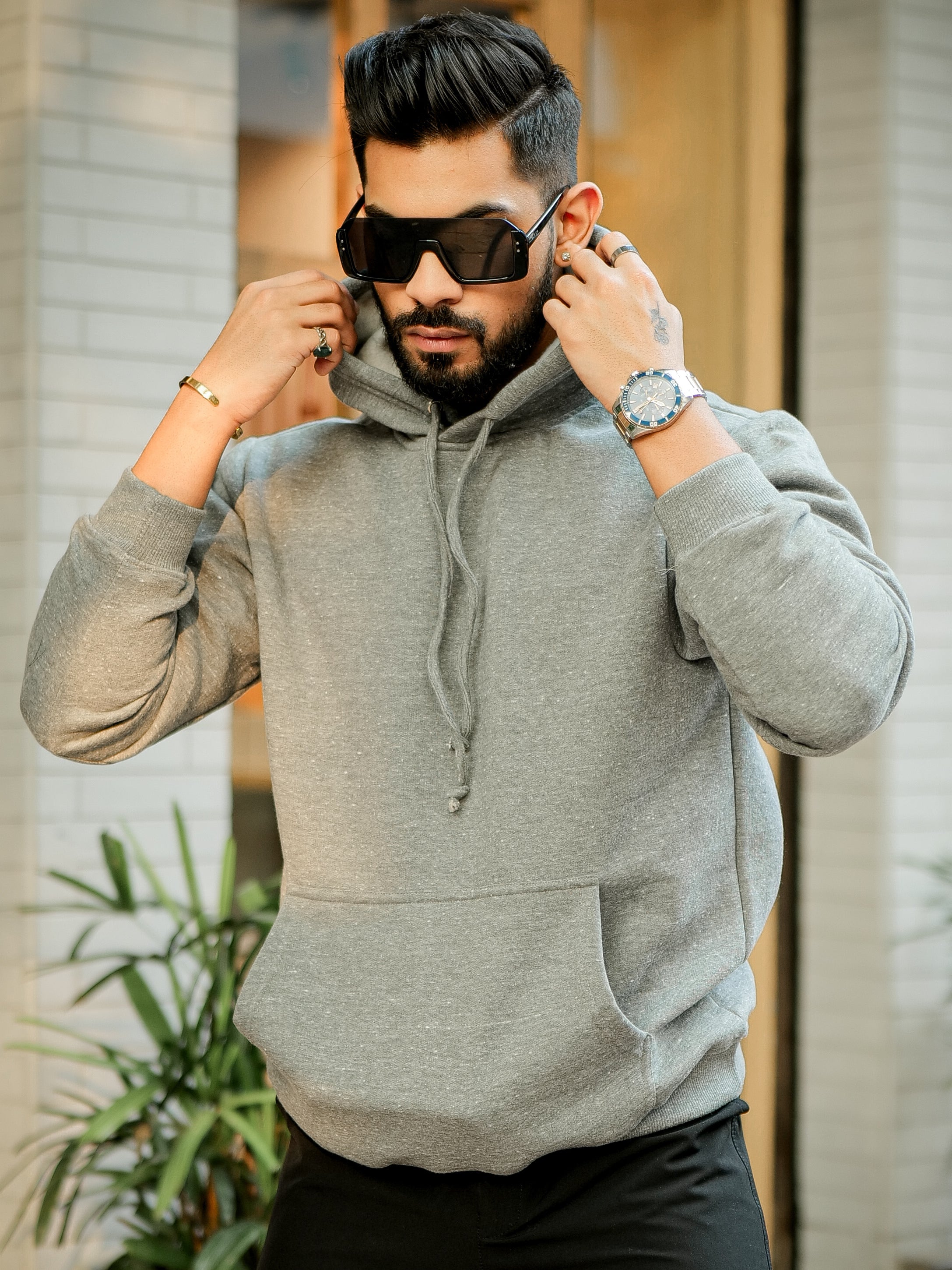 Regular Guy Grey Melange Hoodie