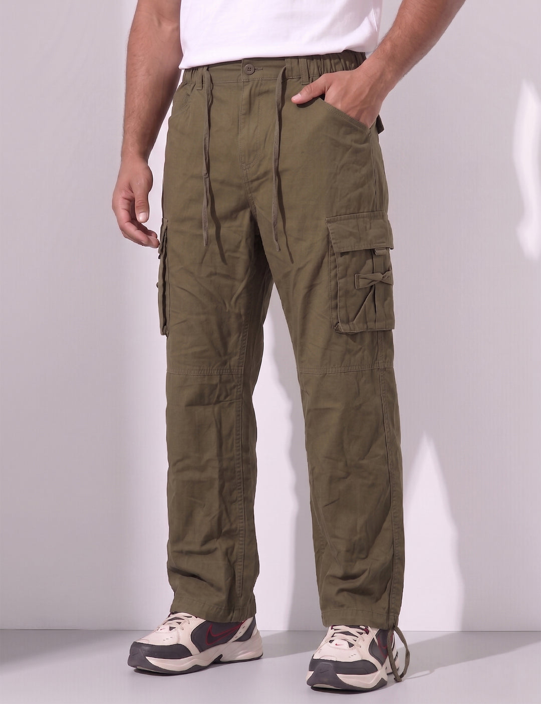 Green Multi-Pocket Cargo Pant