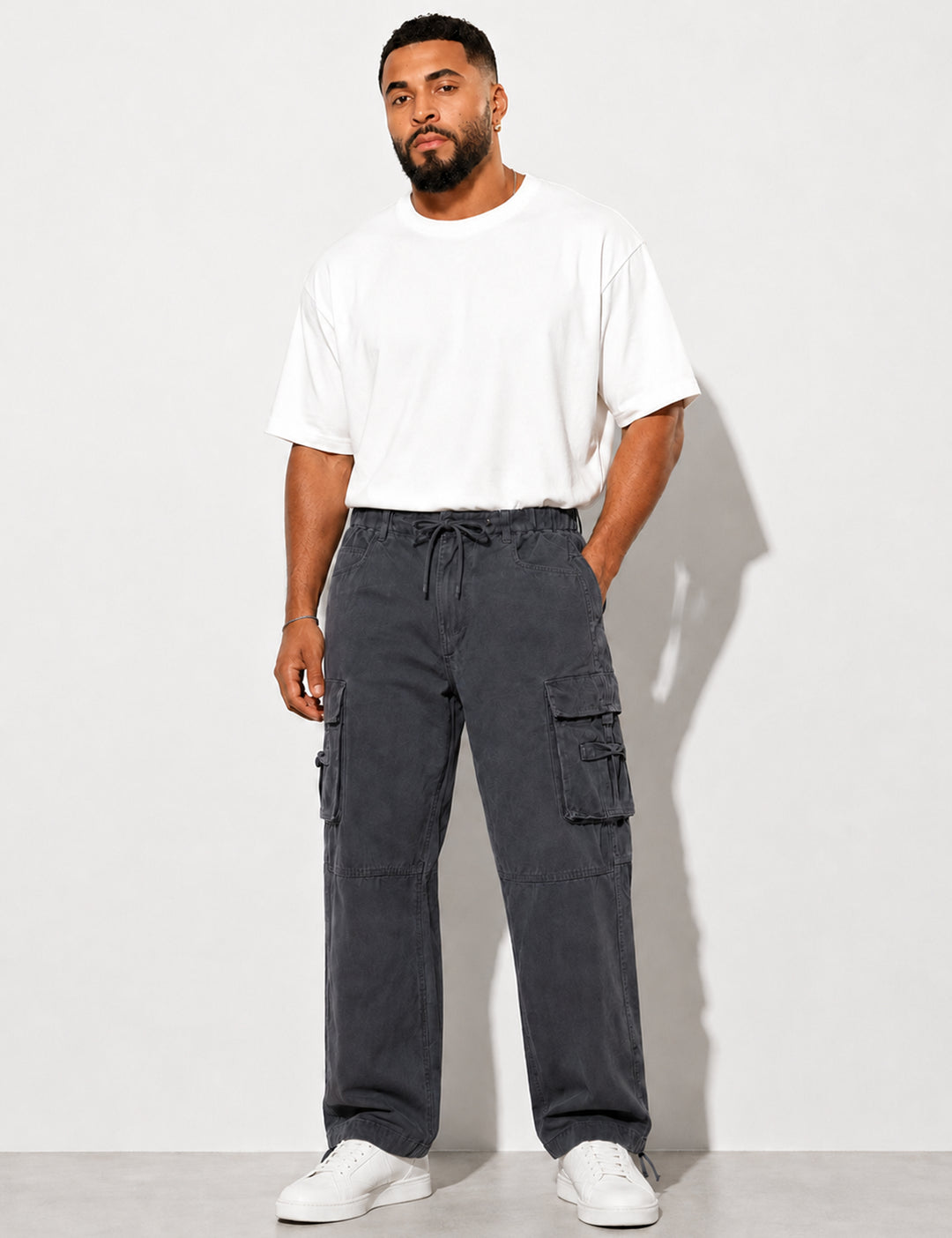 Dark Grey Multi-Pocket Cargo Pant