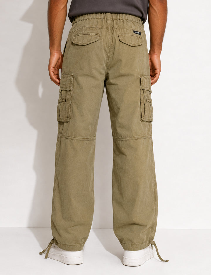 Light Green Multi-Pocket Cargo Pant