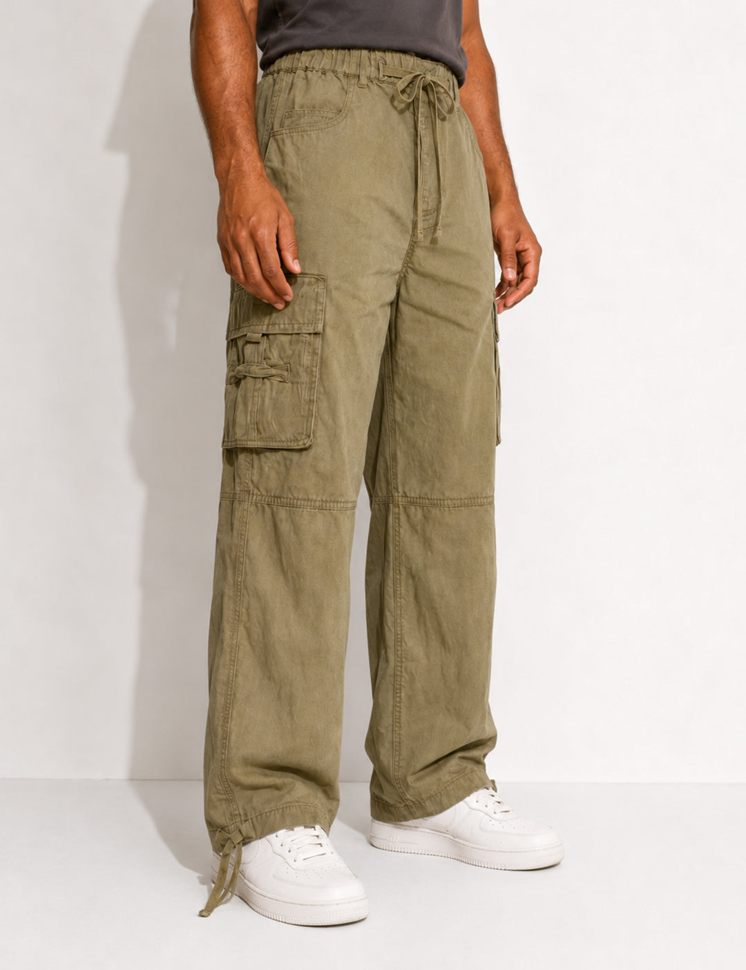 Light Green Multi-Pocket Cargo Pant