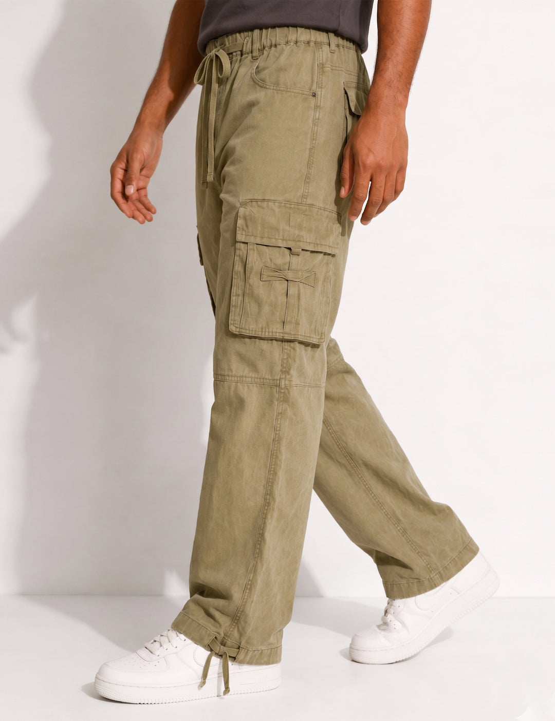 Light Green Multi-Pocket Cargo Pant