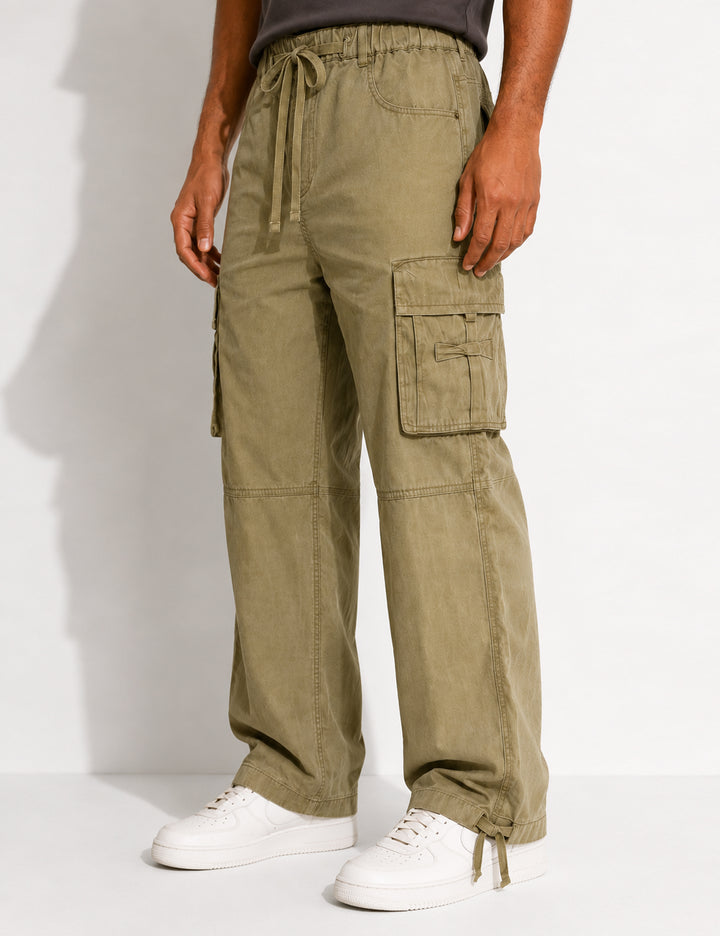 Light Green Multi-Pocket Cargo Pant