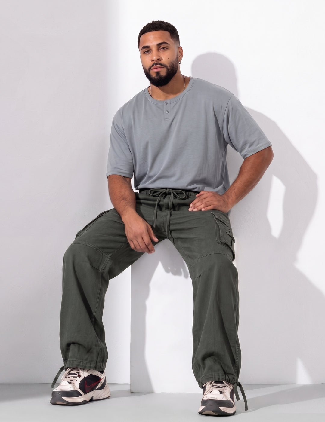 Steel Grey Multi-Pocket Cargo Pant
