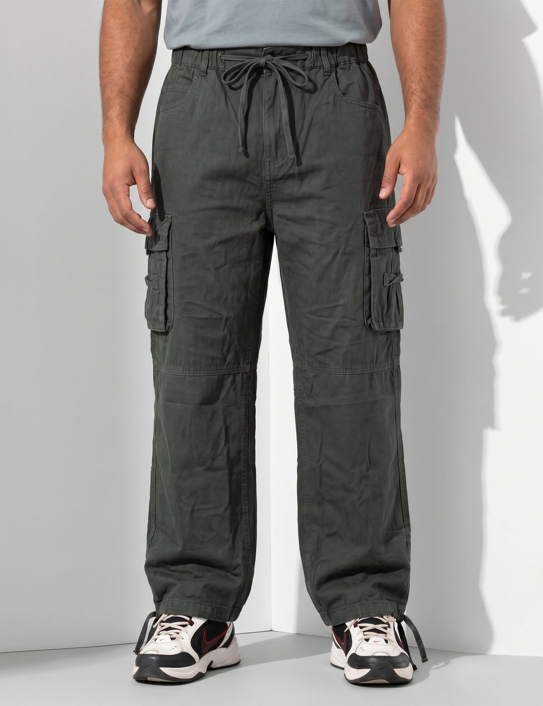 Steel Grey Multi-Pocket Cargo Pant