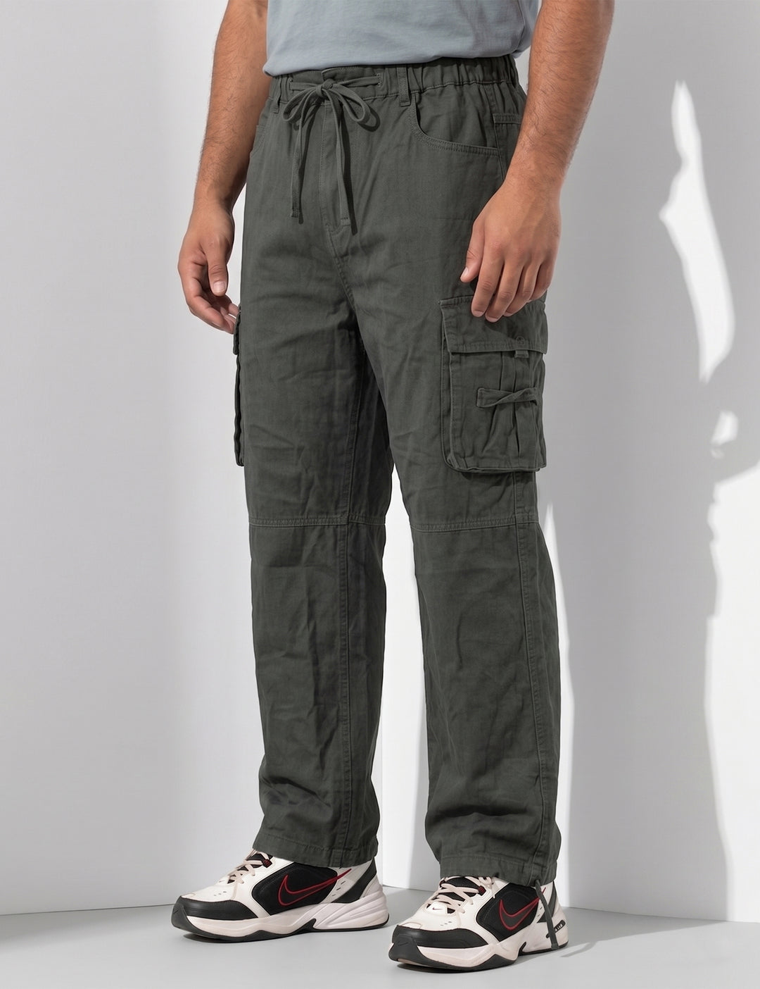 Steel Grey Multi-Pocket Cargo Pant