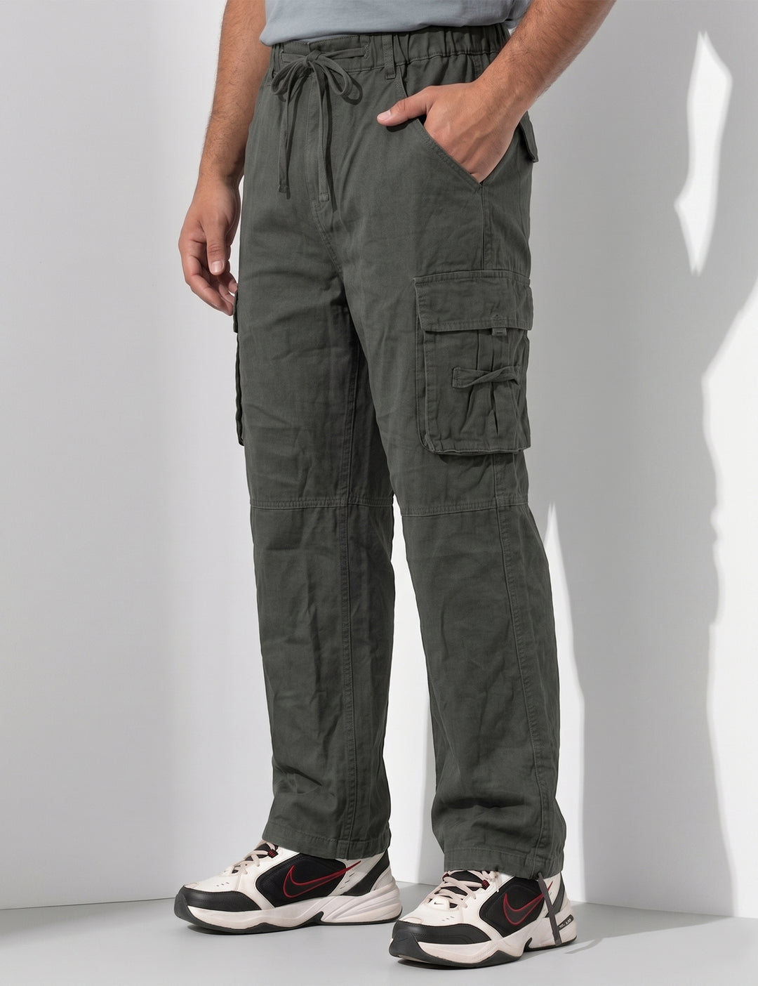 Steel Grey Multi-Pocket Cargo Pant