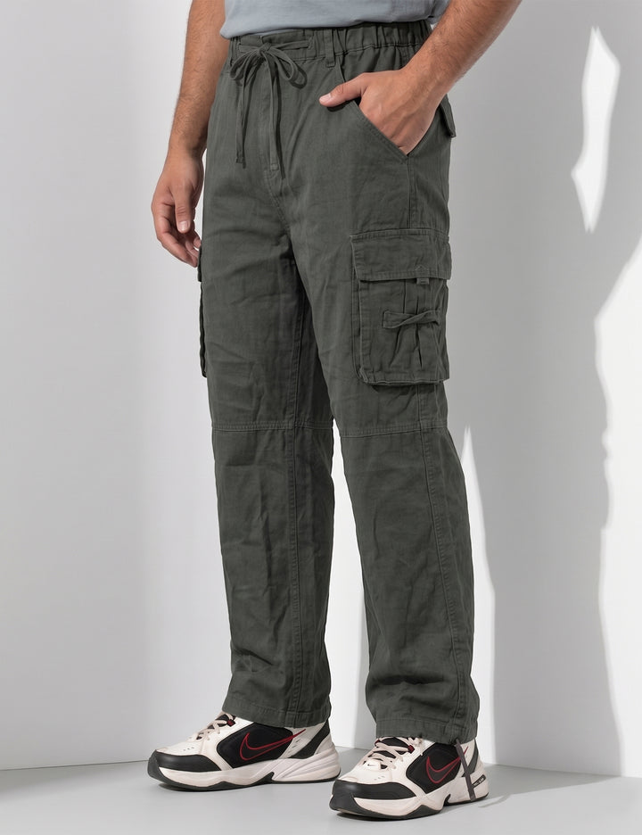 Steel Grey Multi-Pocket Cargo Pant