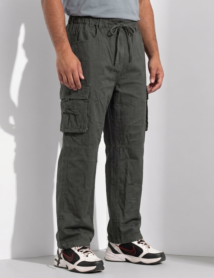 Steel Grey Multi-Pocket Cargo Pant