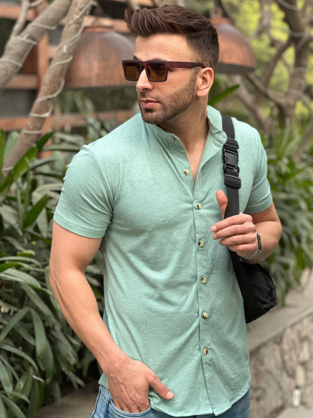 Light Green Melange Shirt