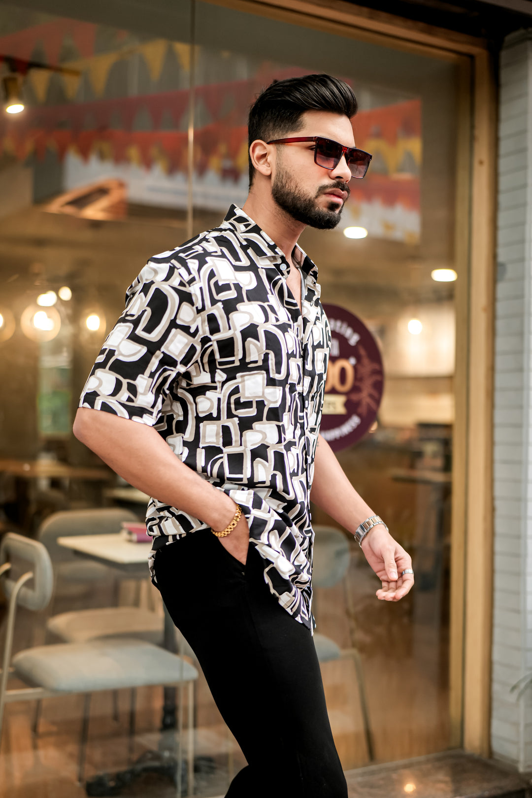 Onyx Black Rayon Shirt
