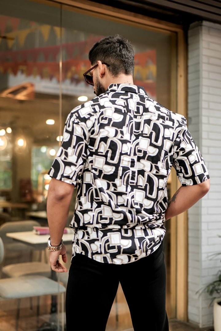 Onyx Black Rayon Shirt