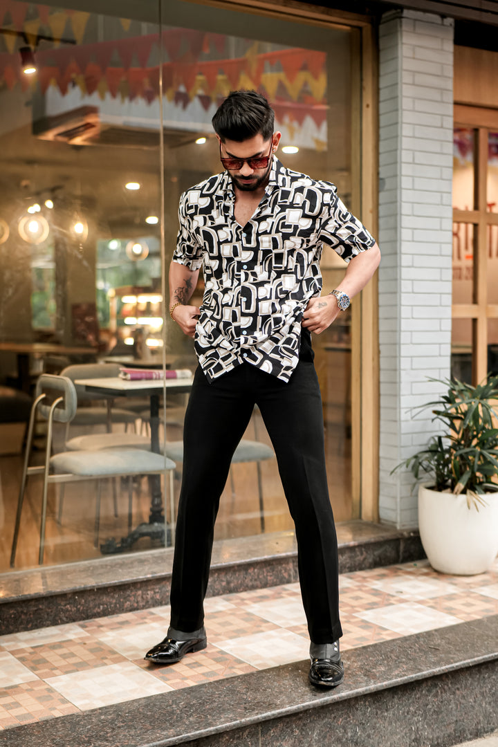 Onyx Black Rayon Shirt