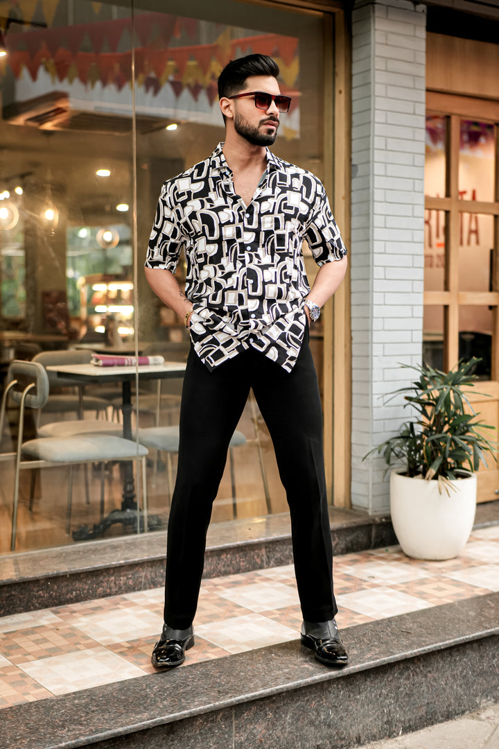 Onyx Black Rayon Shirt