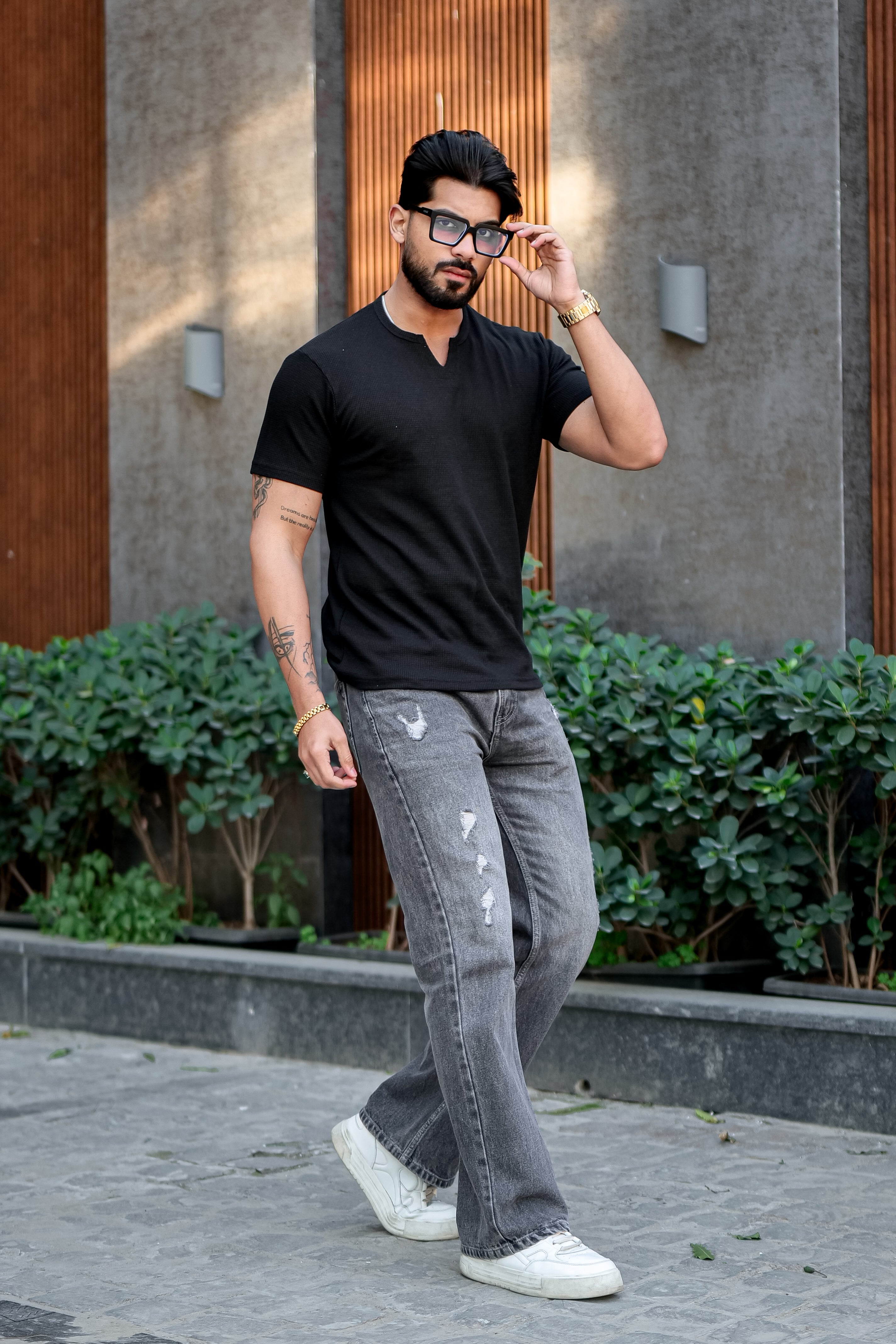 Black Waffle T-Shirt