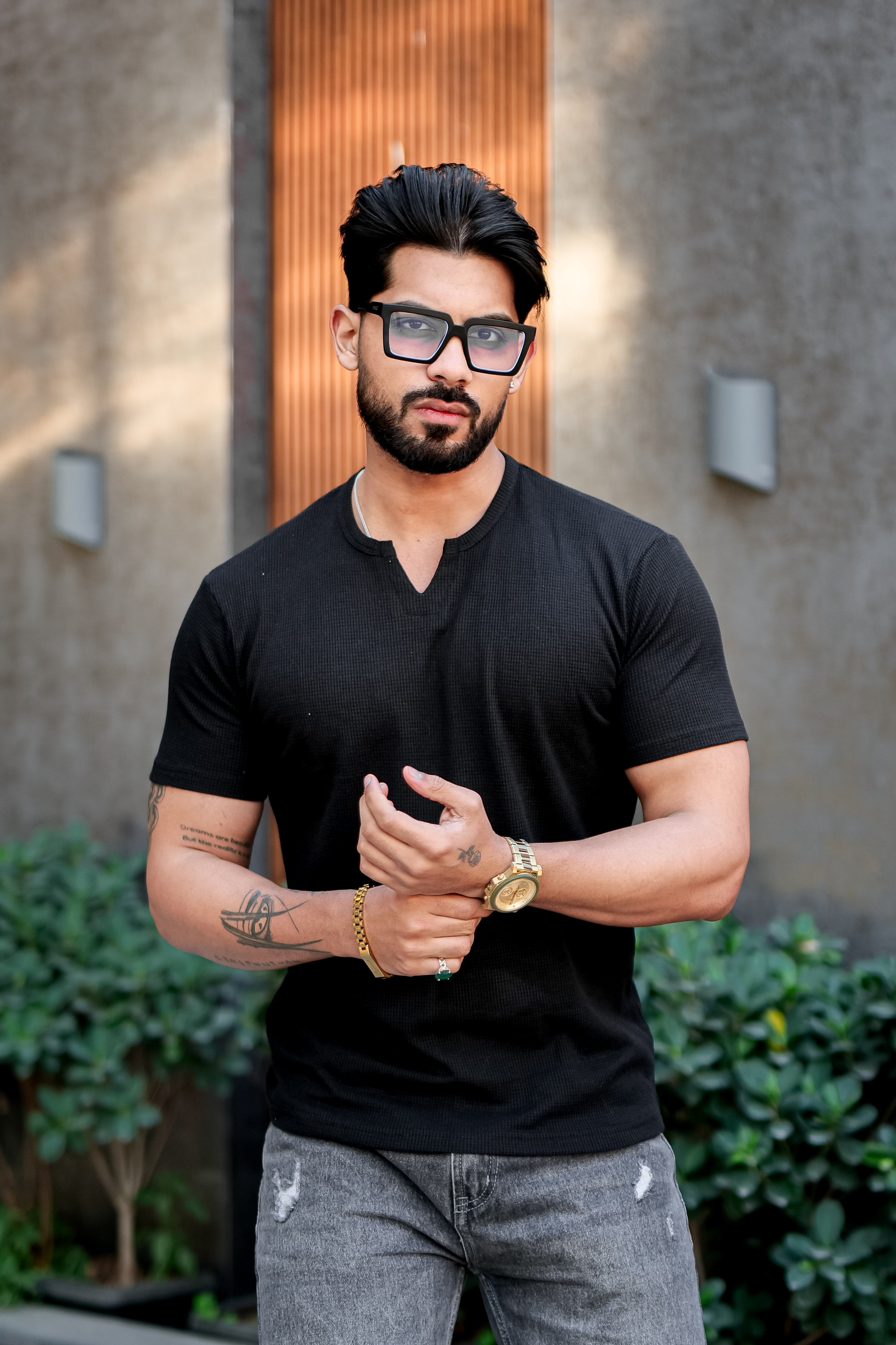 Black Waffle T-Shirt