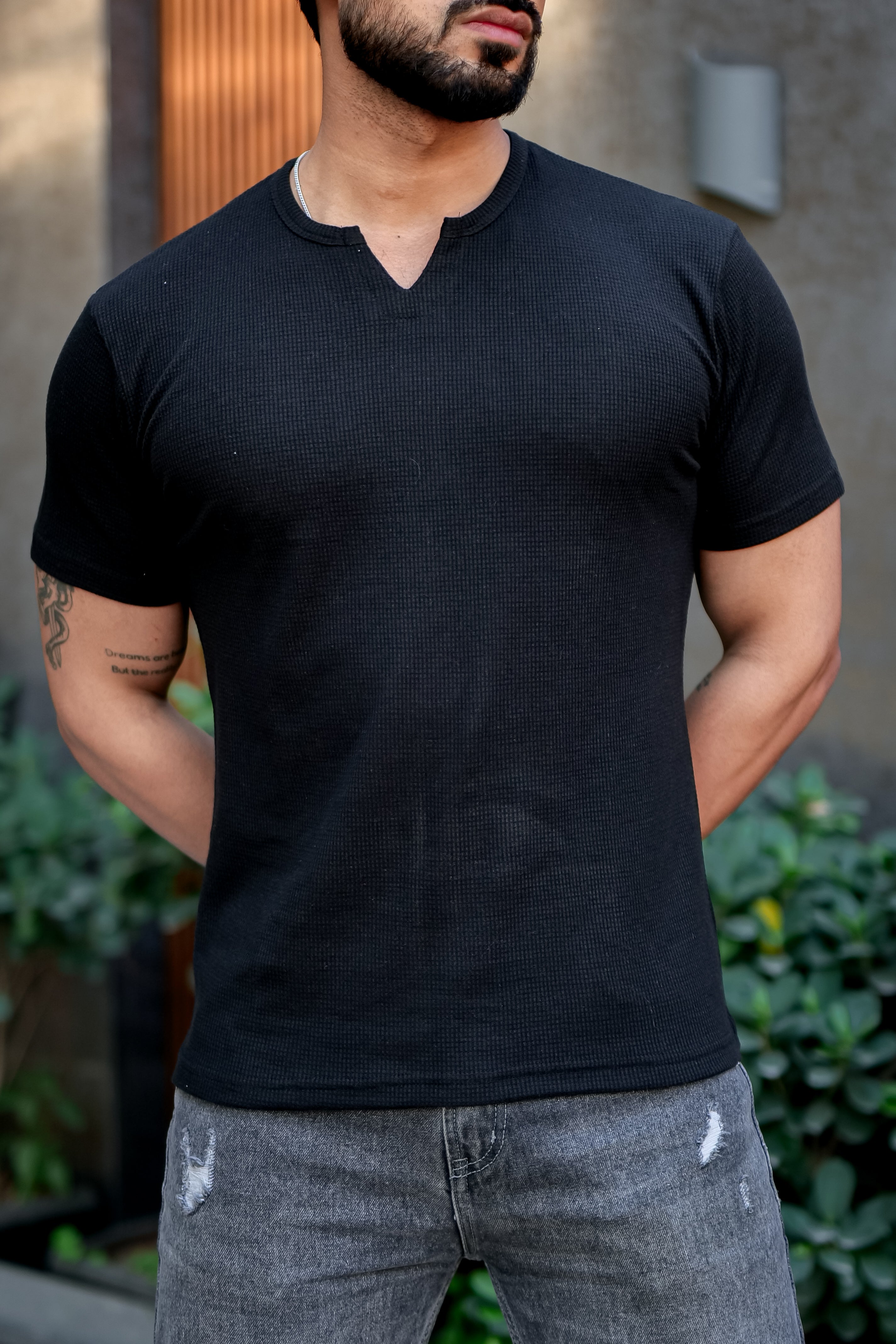 Black Waffle T-Shirt