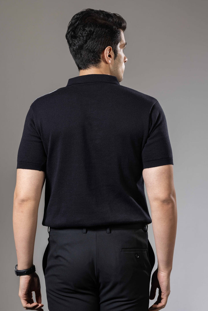 Abstract Premium Flat Knit Polo T-Shirt