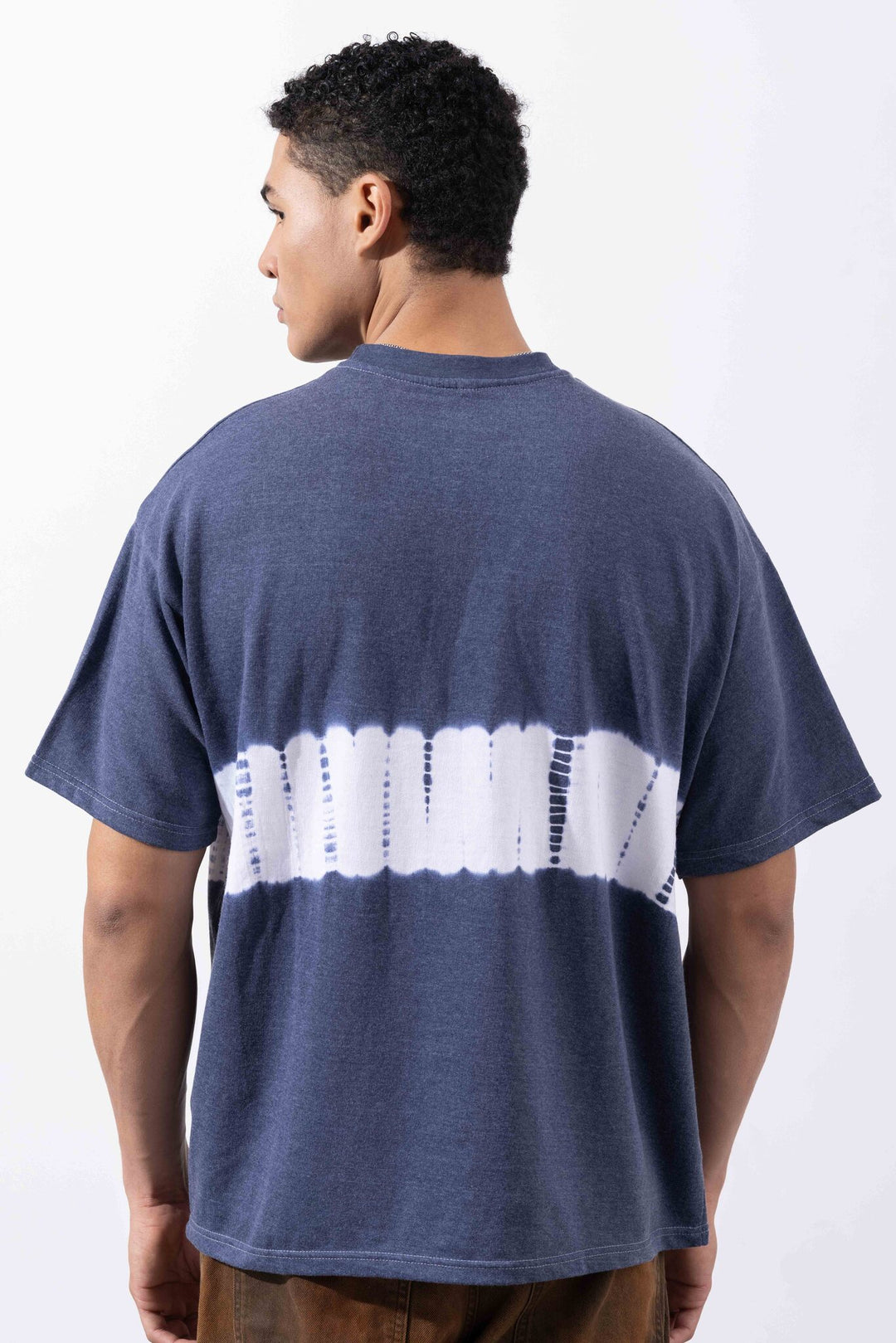 Navy Blue Tie-Dye Oversized T-Shirt