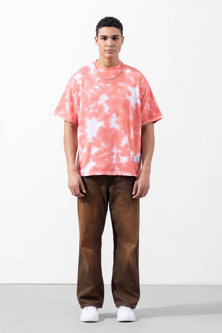 Pink Tie-Dye Oversized T-Shirt