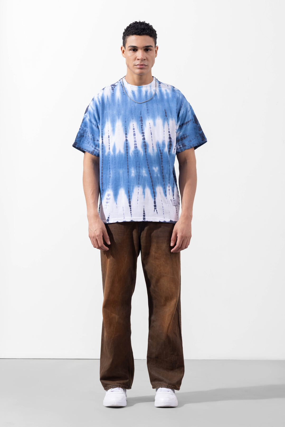 Light Blue Tie-Dye Oversized T-Shirt