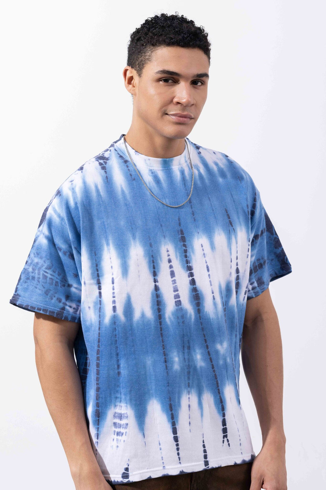 Light Blue Tie-Dye Oversized T-Shirt