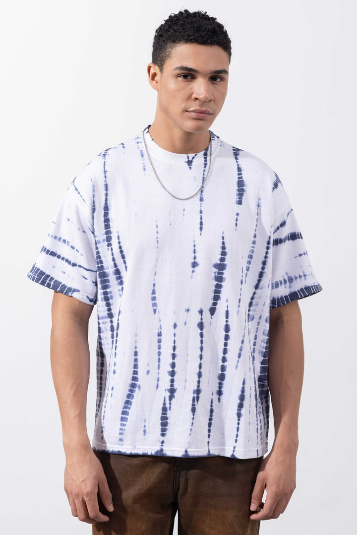 White Tie-Dye Oversized T-Shirt Description