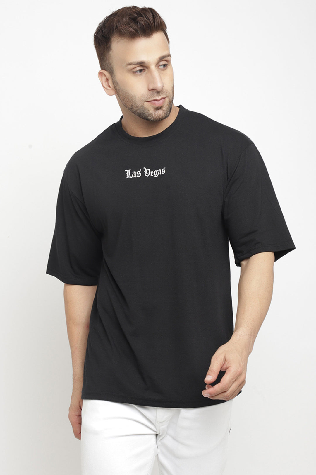 Oversized Black Typography  T-Shirt