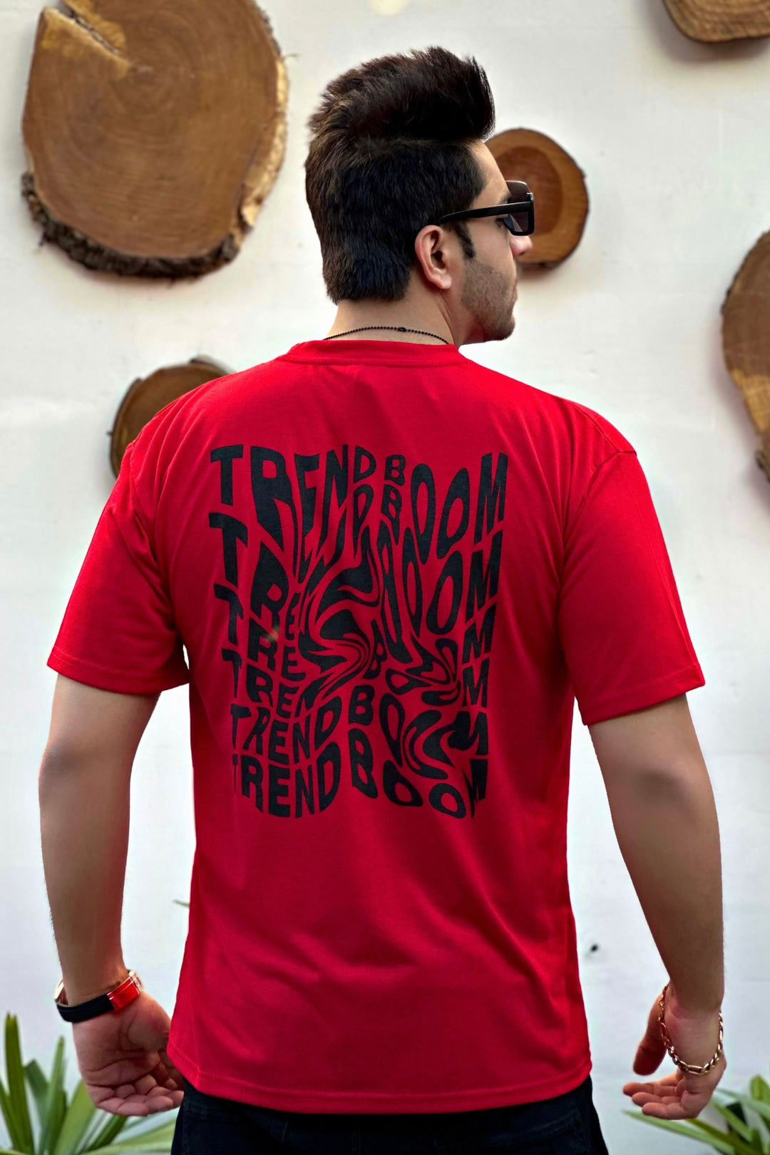 Red Oversized Trend Boom T-Shirt