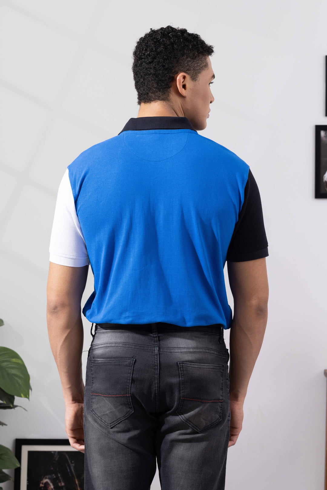 Royal Cotton Half Sleeve Printed Polo T-Shirt with Collar