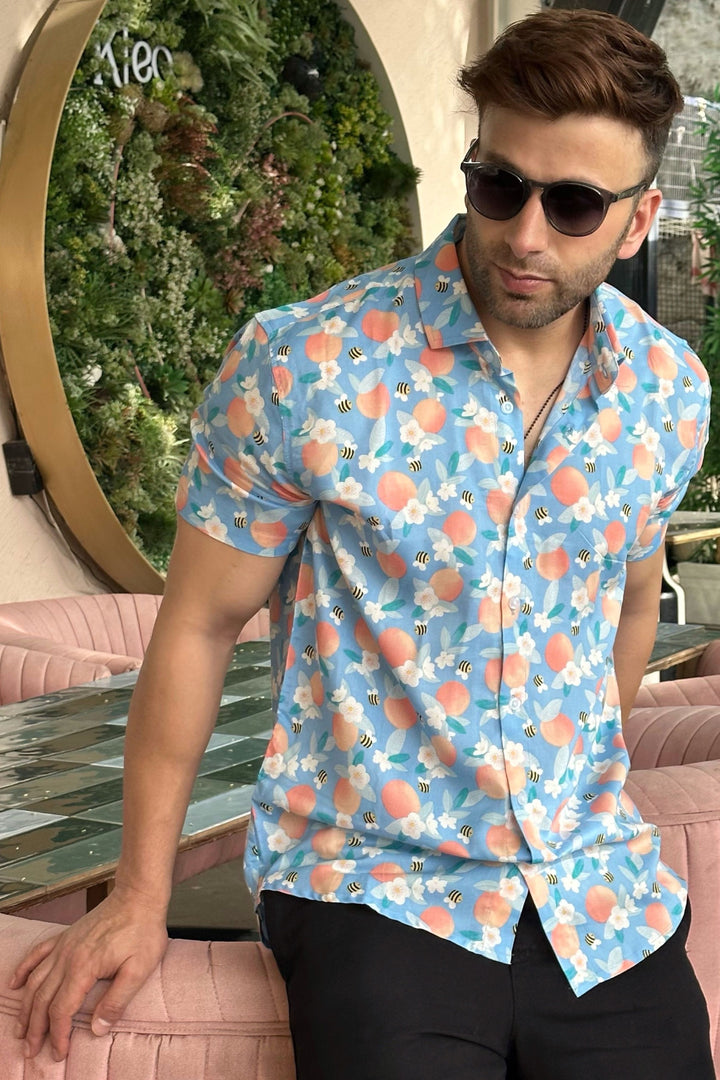 Cool Blue Rayon Shirt