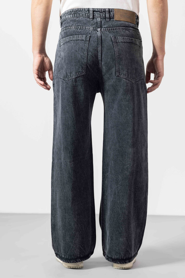 Steel Grey Loose Fit Denim Jeans