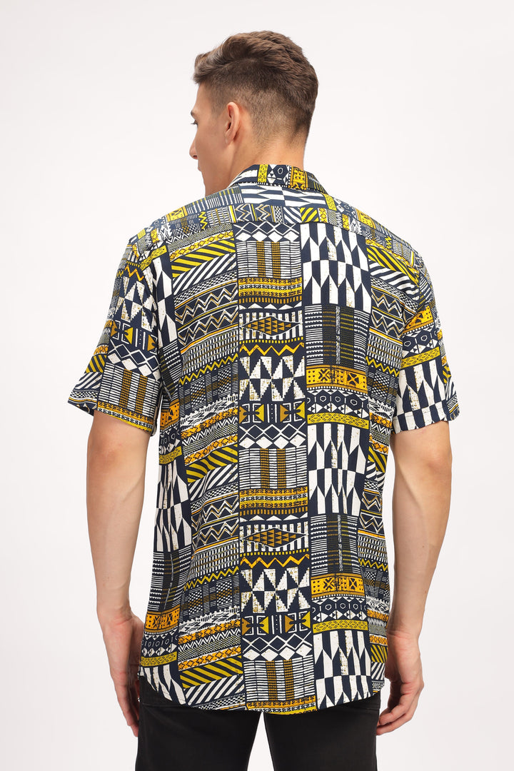 Amber Multicolor Oversized Printed Shirt