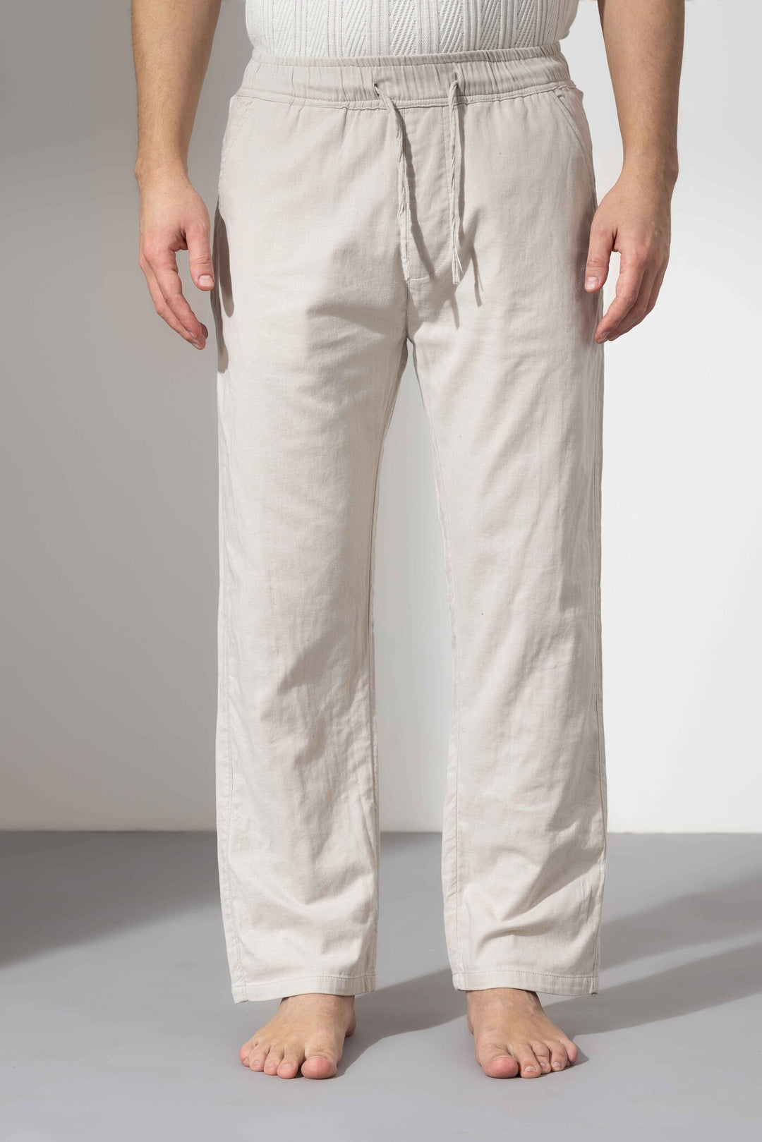 Cream Linen Pants