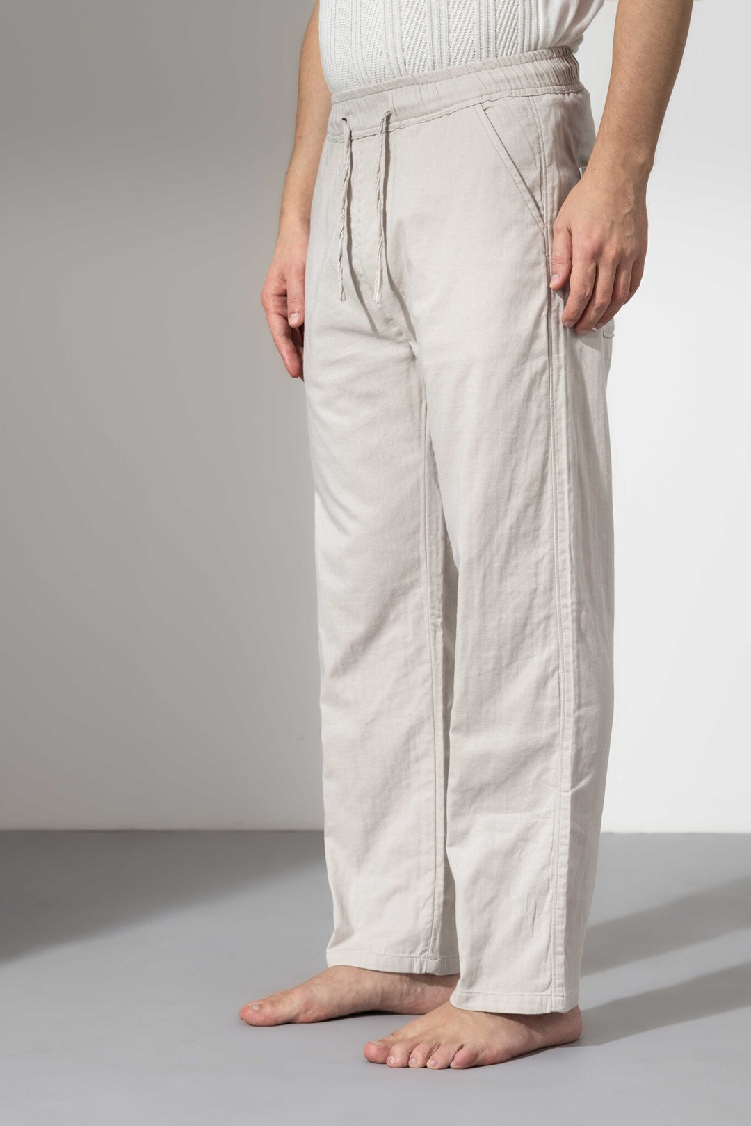Cream Linen Pants