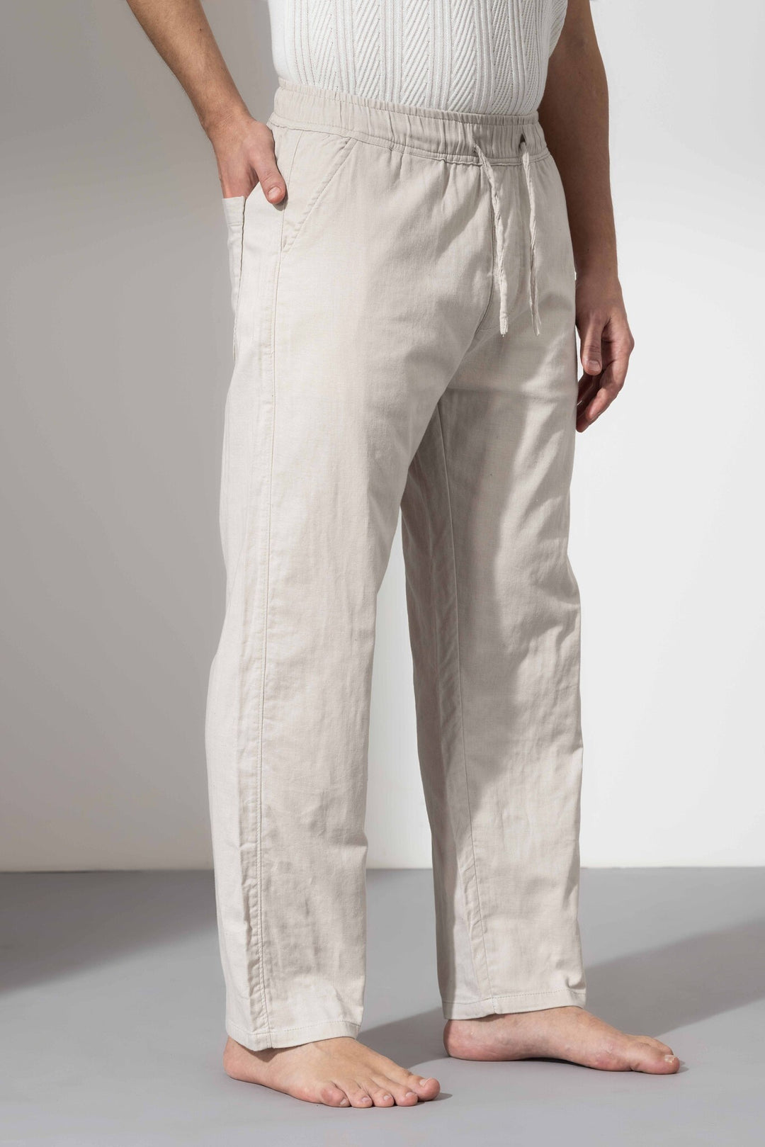 Cream Linen Pants