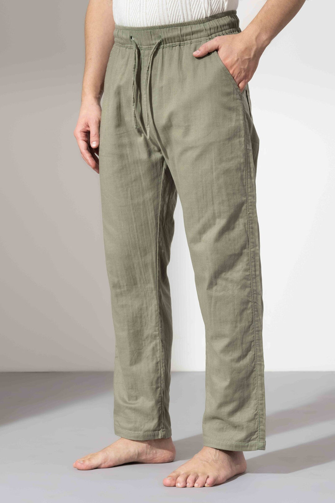 Green Linen Pants