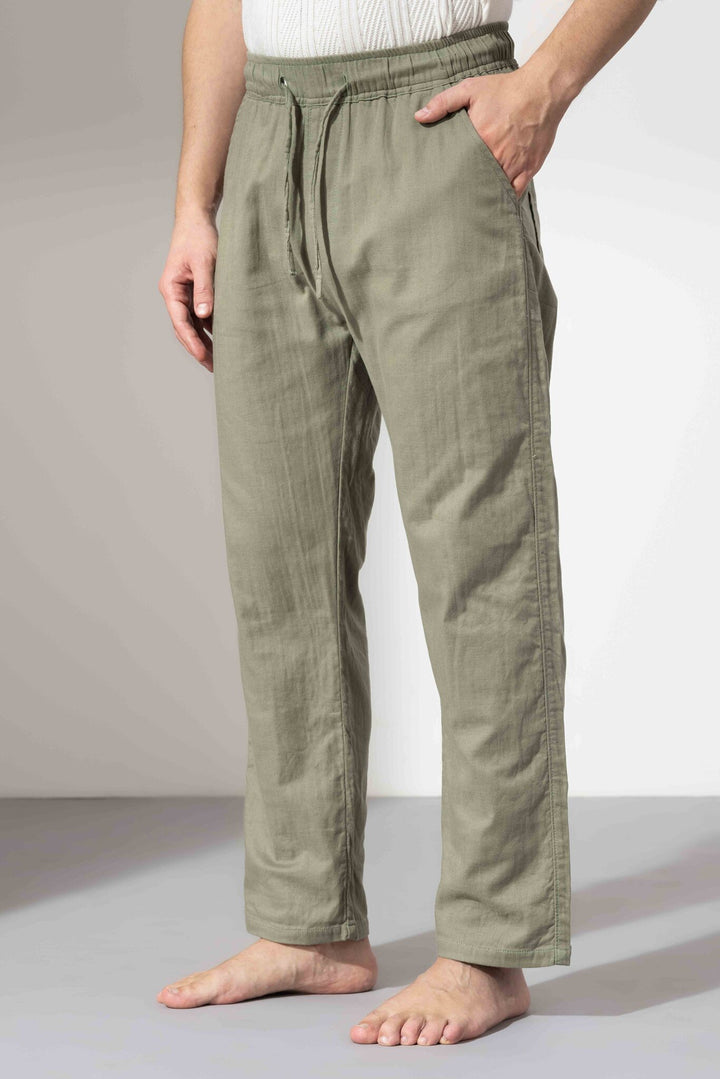 Green Linen Pants