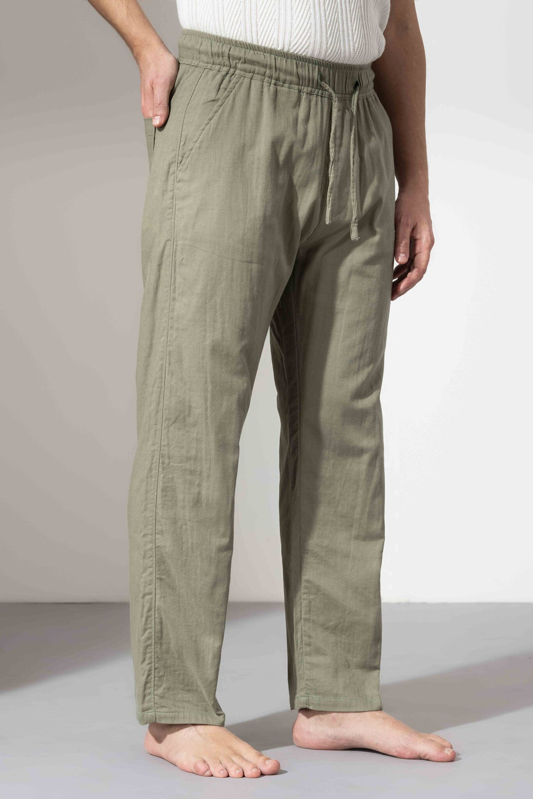Green Linen Pants