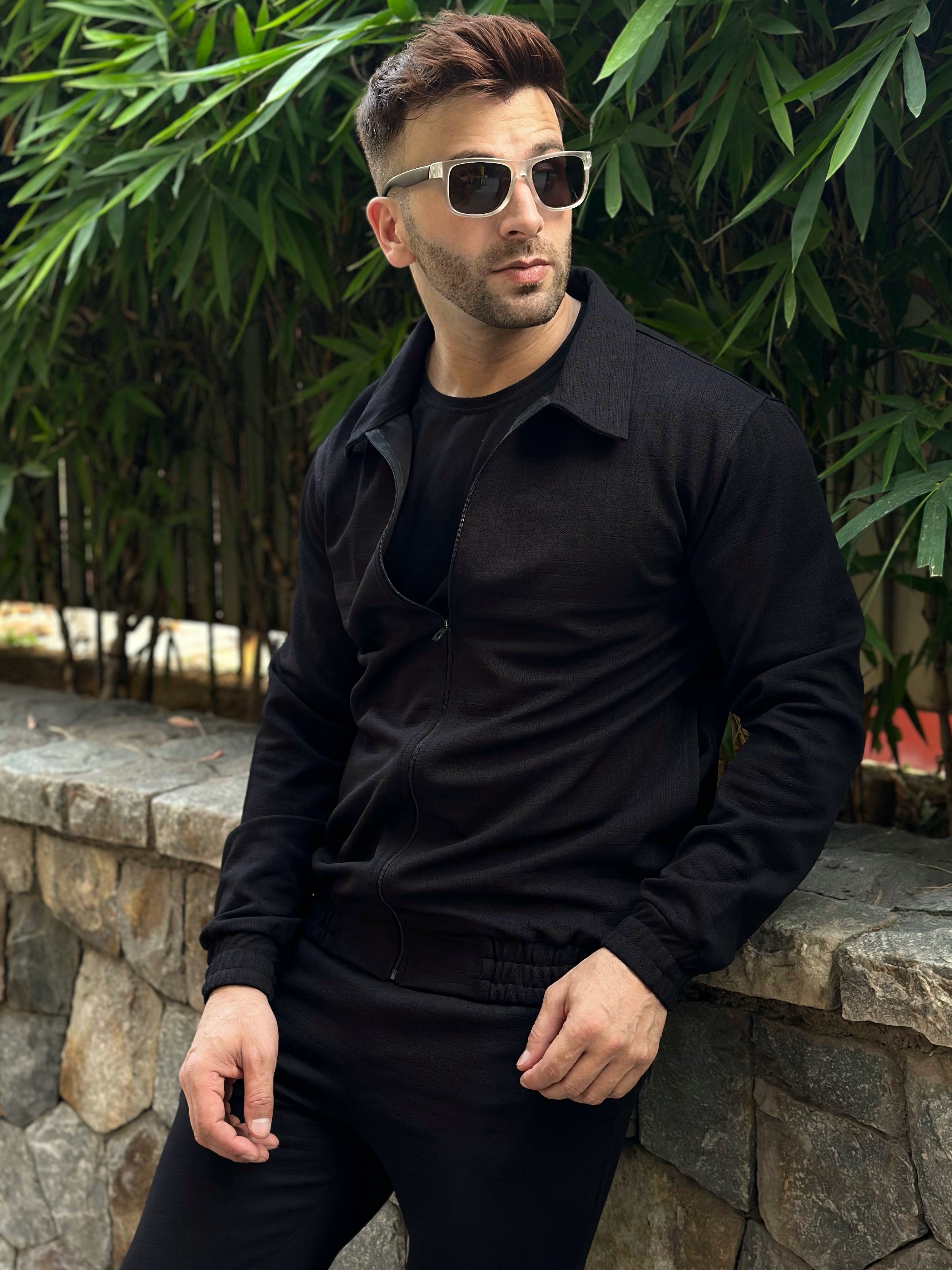 Peanut Check Black Tracksuit Co-ord