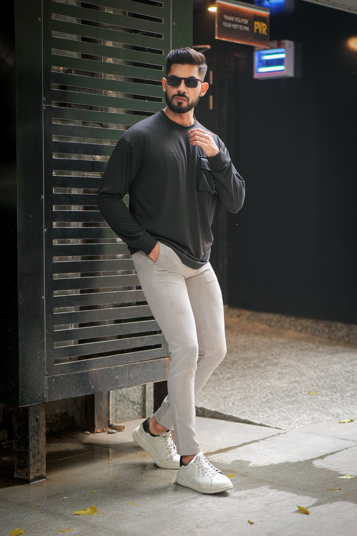 Black Oversized Pocket T-Shirt