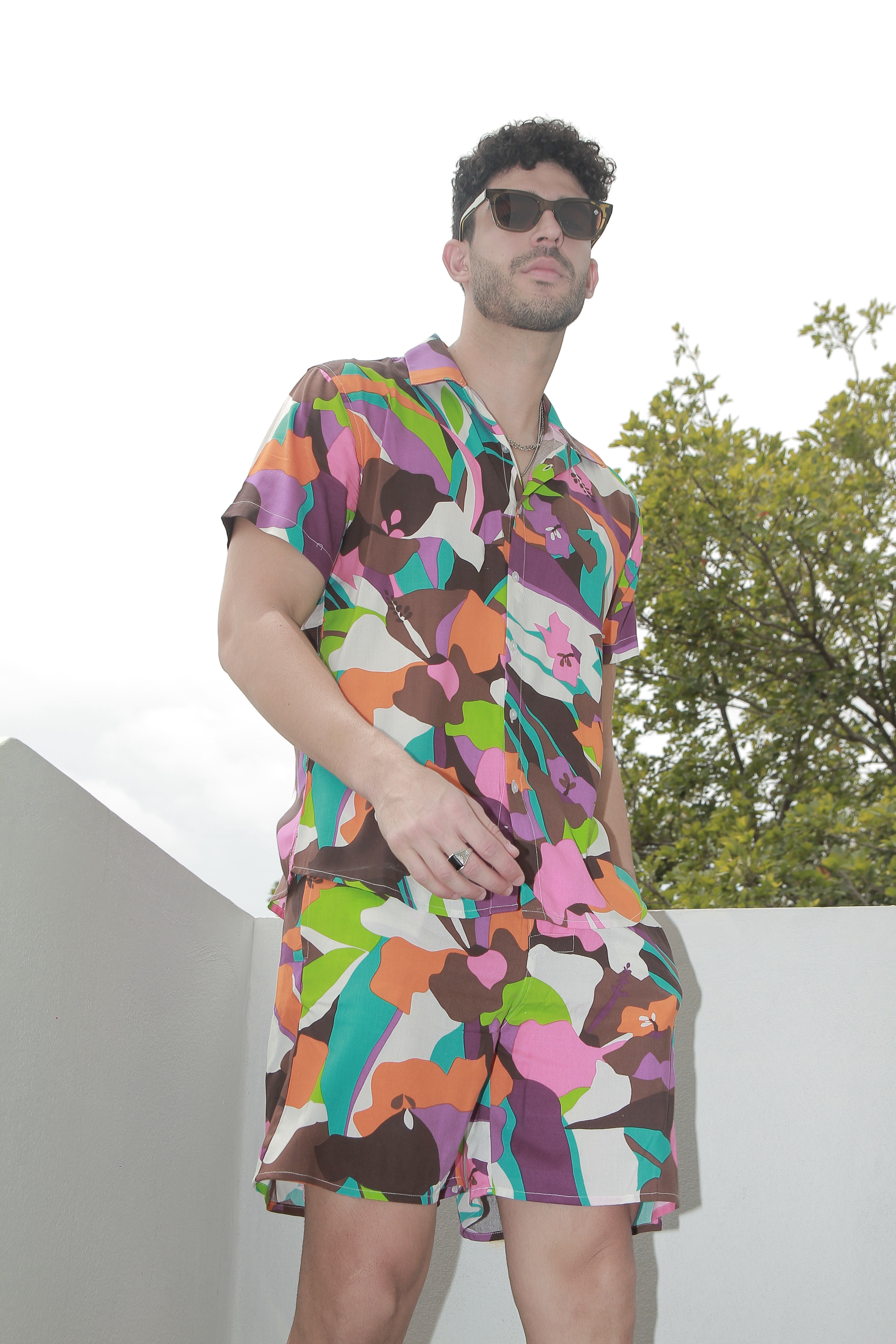 Multicolor "Craft" Rayon Co-ord
